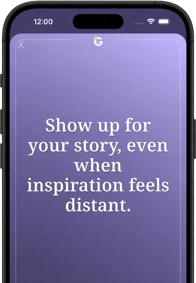 Graitness app showing Today's Inspiration, recent progress, and the North Star Goal heading